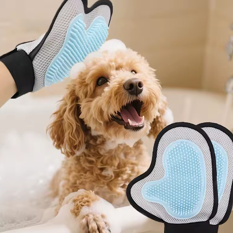 دستکش دو طرفه ماساژور و پرزگیر موی حیوانات