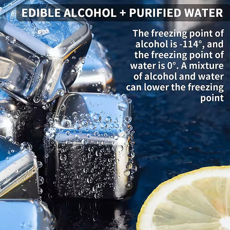 یخ مکعبی تمام استیل بسته 4 عددی