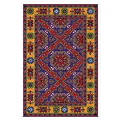 فرش مخمل نادی طرح سنتی کد o142